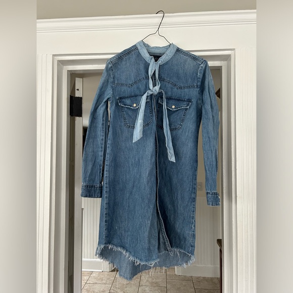 Lucky Brand denim dress with frayed detail - Picture 1 of 1